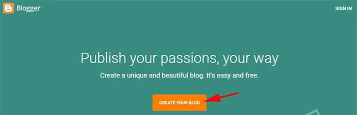 create your blog hindi