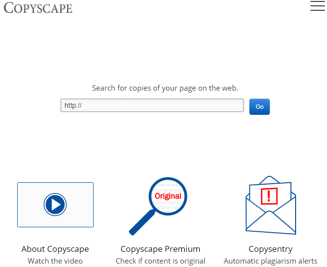 Copyscape Plagiarism checker tool