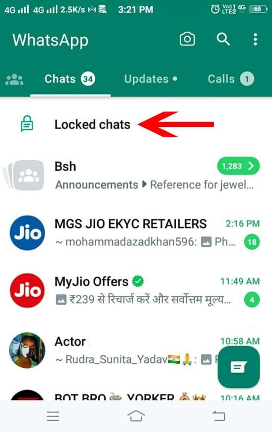 Whatsapp Locked Chat Folder