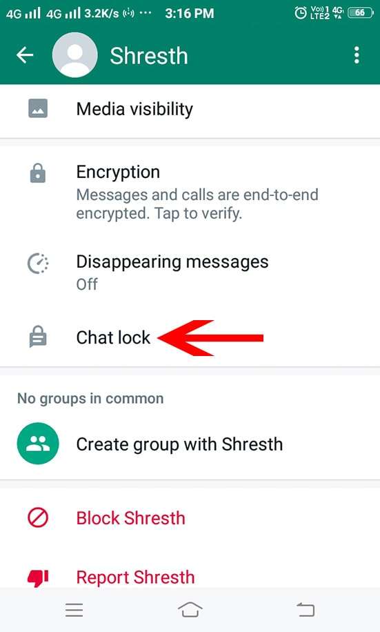 whatsapp chat lock option