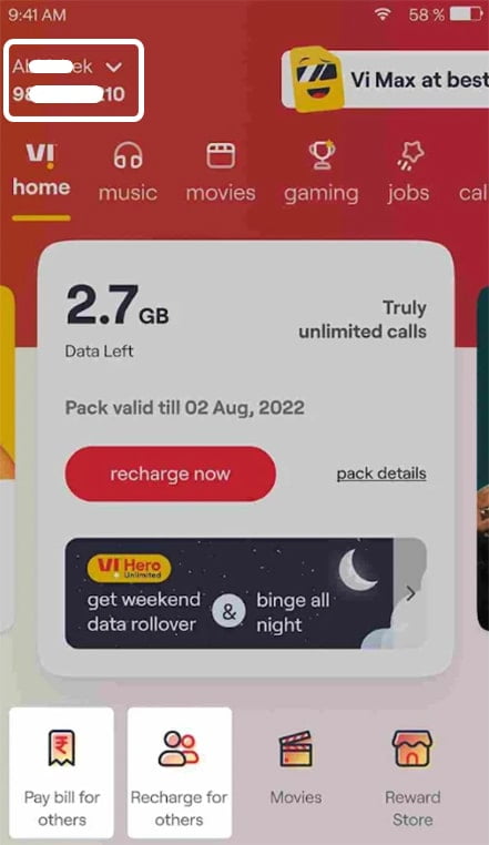 Vi Sim card kiske naam se hai